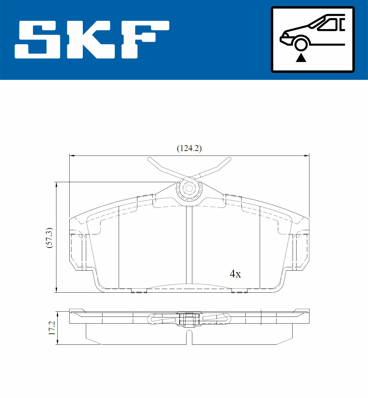 Sada brzdových platničiek kotúčovej brzdy SKF